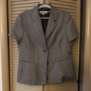 Jones Studio Gray Short-Sleeve Blazer
